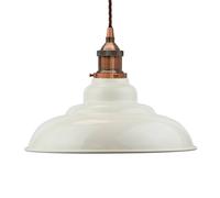 SE Home Clay White St Edmund's Pendant Light - Antique Copper - Brown Twisted SE Home White