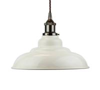 SE Home Clay White St Edmund's Pendant Light - Black Nickel - Brown Twisted SE Home White