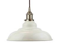 SE Home Clay White St Edmund's Pendant Light - Brushed Chrome - Grey Twisted SE Home White