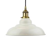 SE Home Clay White St Edmund's Pendant Light - Matt Antique Brass SE Home White