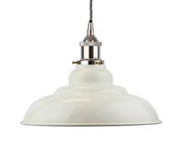 SE Home Clay White St Edmund's Pendant Light - Nickel - Grey Twisted SE Home White