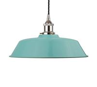 SE Home Duck Egg Blue Chancery Pendant Light - Nickel - Black Twisted SE Home Blue