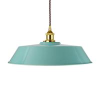 SE Home Duck Egg Blue Large Chancery Pendant Light - Gold - Brown Twisted SE Home Blue