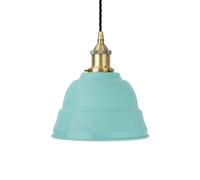 SE Home Duck Egg Blue Lincoln Pendant Light - Antique Brass - Black Twisted SE Home Blue