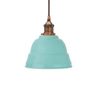 SE Home Duck Egg Blue Lincoln Pendant Light - Antique Copper - Brown Twisted SE Home Blue