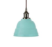 SE Home Duck Egg Blue Lincoln Pendant Light - Black Nickel - Brown Twisted SE Home Blue