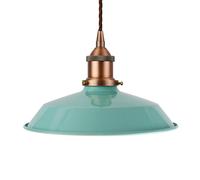 SE Home Duck Egg Blue Small Trinity Metal Pendant Light - Matt Antique Copper SE Home Blue