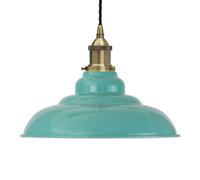 SE Home Duck Egg Blue St Edmund's Pendant Light - Antique Brass SE Home Blue