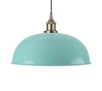 SE Home Duck Egg Blue Worcester Pendant Light - Brushed Chrome - Grey Twisted SE Home Blue