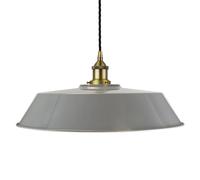 SE Home French Grey Large Chancery Pendant Light - Matt Antique Brass SE Home Grey