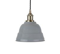 SE Home French Grey Lincoln Pendant Light - Brushed Chrome - Black Twisted SE Home Grey
