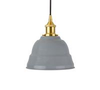 SE Home French Grey Lincoln Pendant Light - Polished Brass - Black Round SE Home Grey