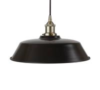 SE Home Matt Black Chancery Pendant Light - Brushed Chrome - Black Round SE Home Black