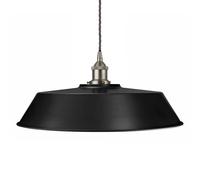 SE Home Matt Black Large Chancery Pendant Light - Brushed Chrome SE Home Black