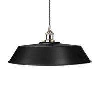 SE Home Matt Black Large Chancery Pendant Light - Nickel - Grey Twisted SE Home Black