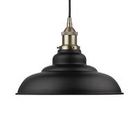 SE Home Matt Black St Edmund's Pendant Light - Brushed Chrome - Black Round SE Home Black