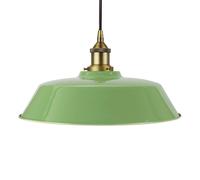 SE Home Mint Green Chancery Pendant Light - Matt Antique Brass - Black Round SE Home Green