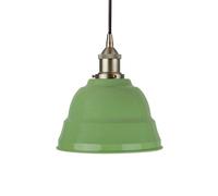 SE Home Mint Green Lincoln Pendant Light - Brushed Chrome - Black Round SE Home Green