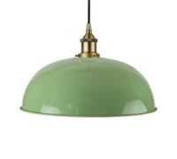 SE Home Mint Green Worcester Pendant Light - Matt Antique Brass - Black Round SE Home Green