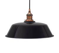 SE Home Navy Blue Chancery Pendant Light - Antique Copper - Black Round SE Home Blue