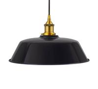 SE Home Navy Blue Chancery Pendant Light - Antique Gold - Black Round SE Home Blue