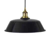 SE Home Navy Blue Chancery Pendant Light - Matt Antique Brass - Black Twisted SE Home Blue