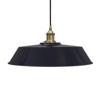 SE Home Navy Blue Large Chancery Pendant Light - Antique Brass - Black Twisted SE Home Blue