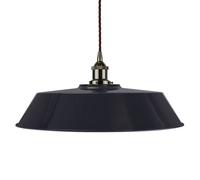SE Home Navy Blue Large Chancery Pendant Light - Black Nickel - Brown Twisted SE Home Blue
