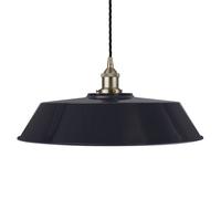 SE Home Navy Blue Large Chancery Pendant Light - Brushed Chrome SE Home Blue