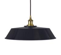 SE Home Navy Blue Large Chancery Pendant Light - Matt Antique Brass SE Home Blue