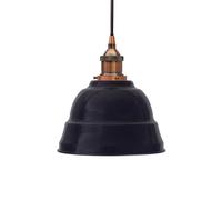SE Home Navy Blue Lincoln Pendant Light - Antique Copper - Black Round SE Home Blue