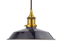 SE Home Navy Blue Small Trinity Metal Pendant Light - Antique Gold SE Home Blue