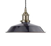 SE Home Navy Blue Small Trinity Metal Pendant Light - Brushed Chrome SE Home Blue