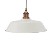 SE Home Pale Grey Chancery Pendant Light - Antique Copper - Black Round SE Home Grey