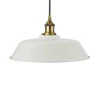 SE Home Pale Grey Chancery Pendant Light - Matt Antique Brass - Black Round SE Home Grey