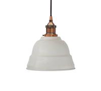 SE Home Pale Grey Lincoln Pendant Light - Antique Copper - Black Round SE Home Grey