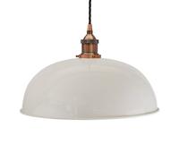 SE Home Pale Grey Worcester Pendant Light - Antique Copper - Black Twisted SE Home Grey