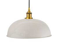 SE Home Pale Grey Worcester Pendant Light - Antique Gold - Black Round SE Home Grey