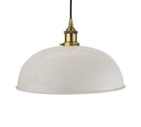 SE Home Pale Grey Worcester Pendant Light - Matt Antique Brass - Black Twisted SE Home Grey