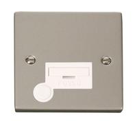 SE Home Pearl Nickel 13A Fused Connection Unit With Flex in Metallic Silver SE Home Metallic Silver