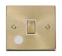 SE Home Satin / Brushed Brass 1 Gang 20A Ingot DP Switch With Flex in Gold SE Home Gold