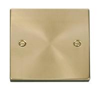 SE Home Satin / Brushed Brass 1 Gang Blank Plate in Gold SE Home Gold