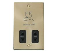SE Home Satin / Brushed Brass Shaver Socket 115v/230v in Gold SE Home Gold
