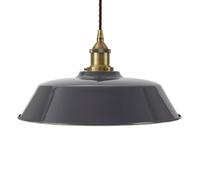 SE Home Slate Grey Chancery Pendant Light - Antique Brass - Brown Twisted SE Home Grey