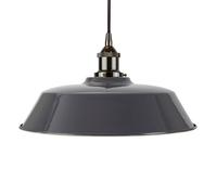 SE Home Slate Grey Chancery Pendant Light - Black Nickel - Black Round SE Home Grey