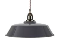 SE Home Slate Grey Chancery Pendant Light - Black Nickel - Brown Twisted SE Home Grey