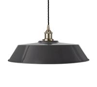 SE Home Slate Grey Large Chancery Pendant Light - Brushed Chrome SE Home Grey