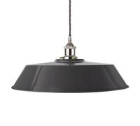 SE Home Slate Grey Large Chancery Pendant Light - Nickel - Grey Twisted SE Home Grey