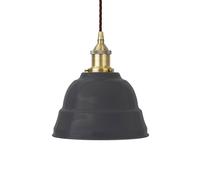 SE Home Slate Grey Lincoln Pendant Light - Antique Brass - Brown Twisted SE Home Grey