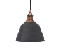 SE Home Slate Grey Lincoln Pendant Light - Antique Copper - Black Twisted SE Home Grey